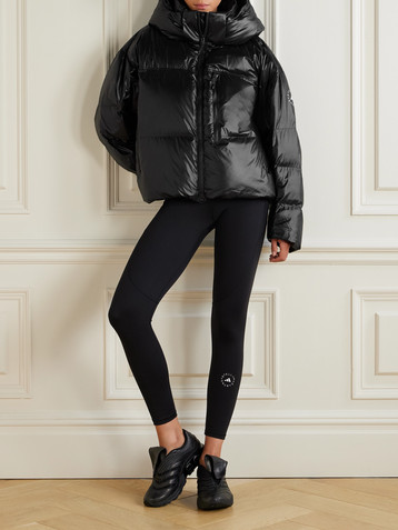 adidas by Stella McCartney Hooded padded quilted recycled shell jacket
