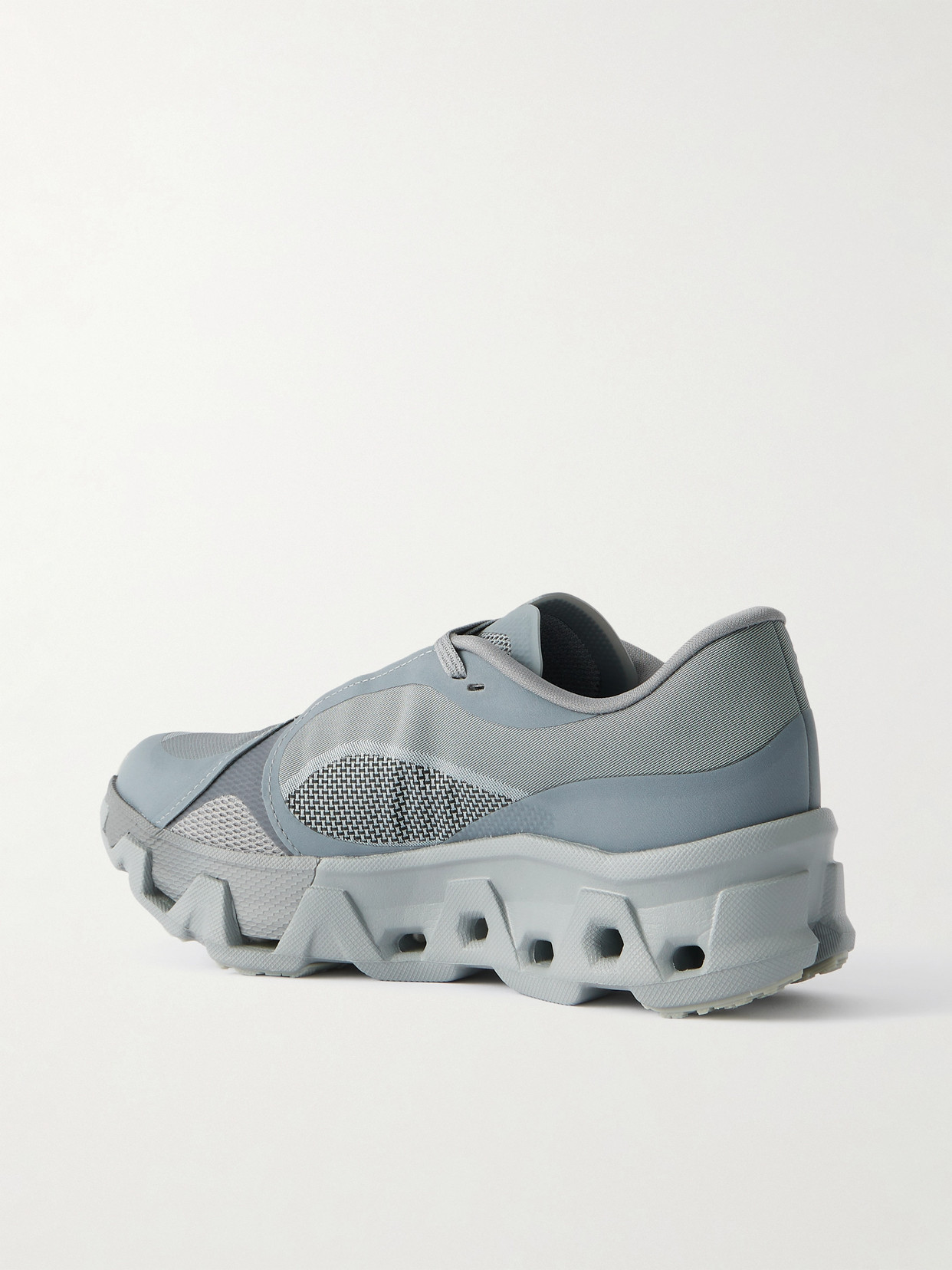 On + Post Archive Facti Cloudmster Hyper Rubber-trimmed Mesh Sneakers In Gray