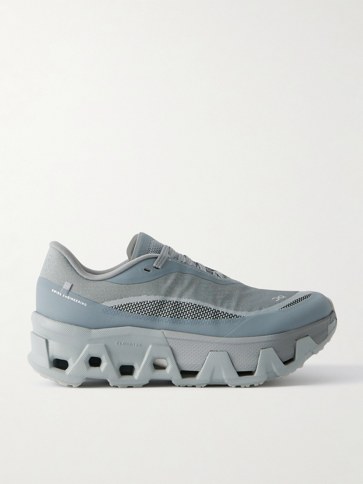 On + Post Archive Facti Cloudmster Hyper Rubber-trimmed Mesh Sneakers In Gray