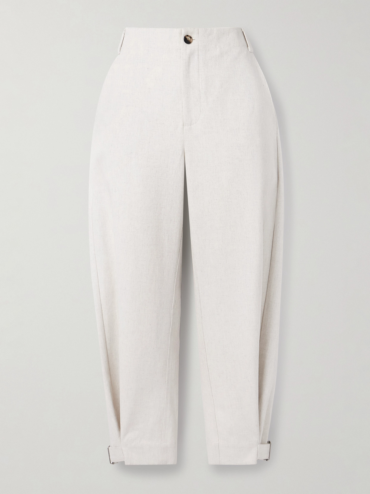 Proenza Schouler White Label Kay Cotton-blend Gabardine Tapered Pants In White
