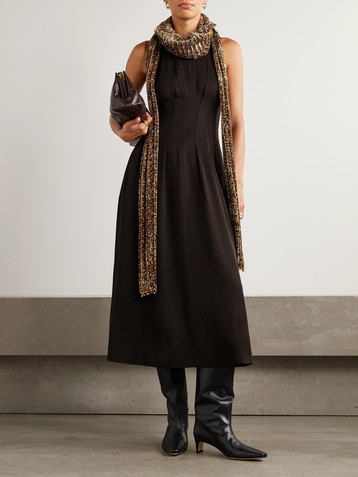 Proenza Schouler White Label Bronwyn pleated twill midi dress