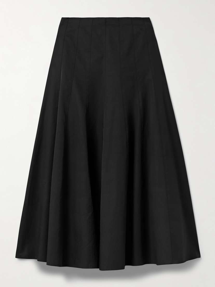 Proenza Schouler White Label Heidi Pleated Cotton-blend Midi Skirt