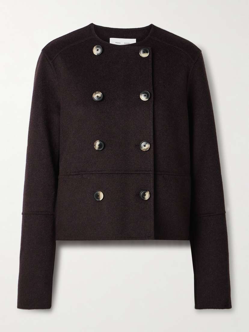 Proenza Schouler White Label Courtney Double-breasted Wool-blend Felt Jacket