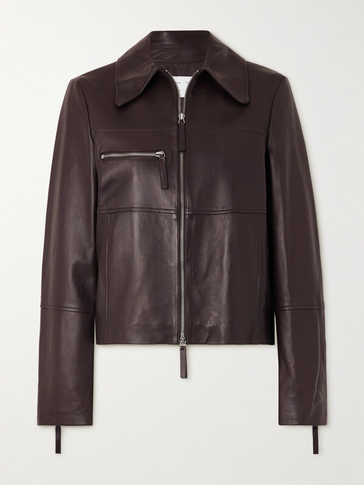 Proenza Schouler White Label Annabel Leather Jacket In Brown