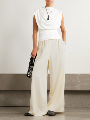 Proenza Schouler White Label Meadow pleated twill wide-leg pants