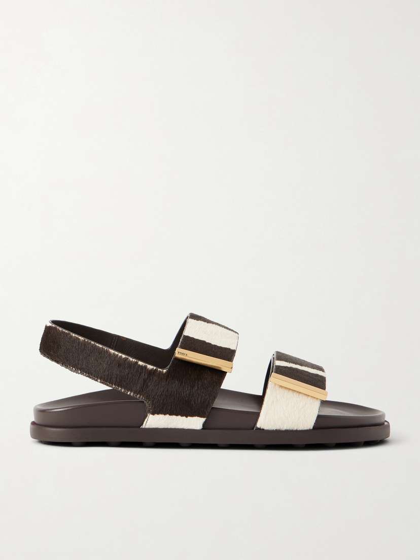 Tod's Zebra-print Pony Hair Slingback Sandals