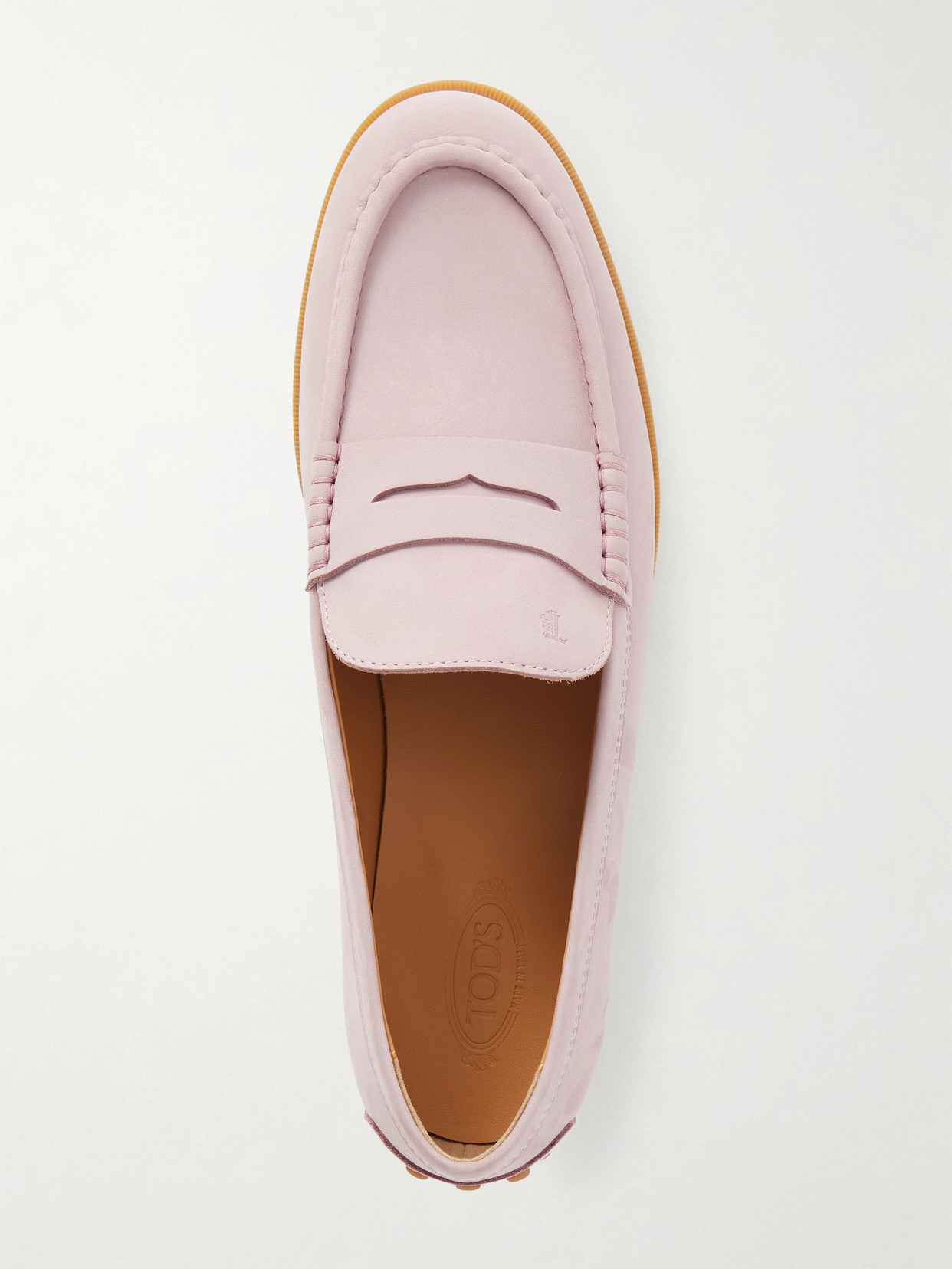 Tod's Tods Gomma Leggero Nubuck Loafers In Pink