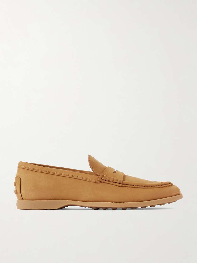 Tod's Gomma Nubuck Penny Loafers
