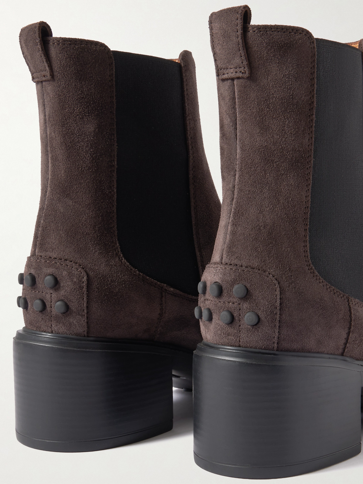 Tod's Gomma T60 73l Tronchetto Elast. Boots Brown In Brown