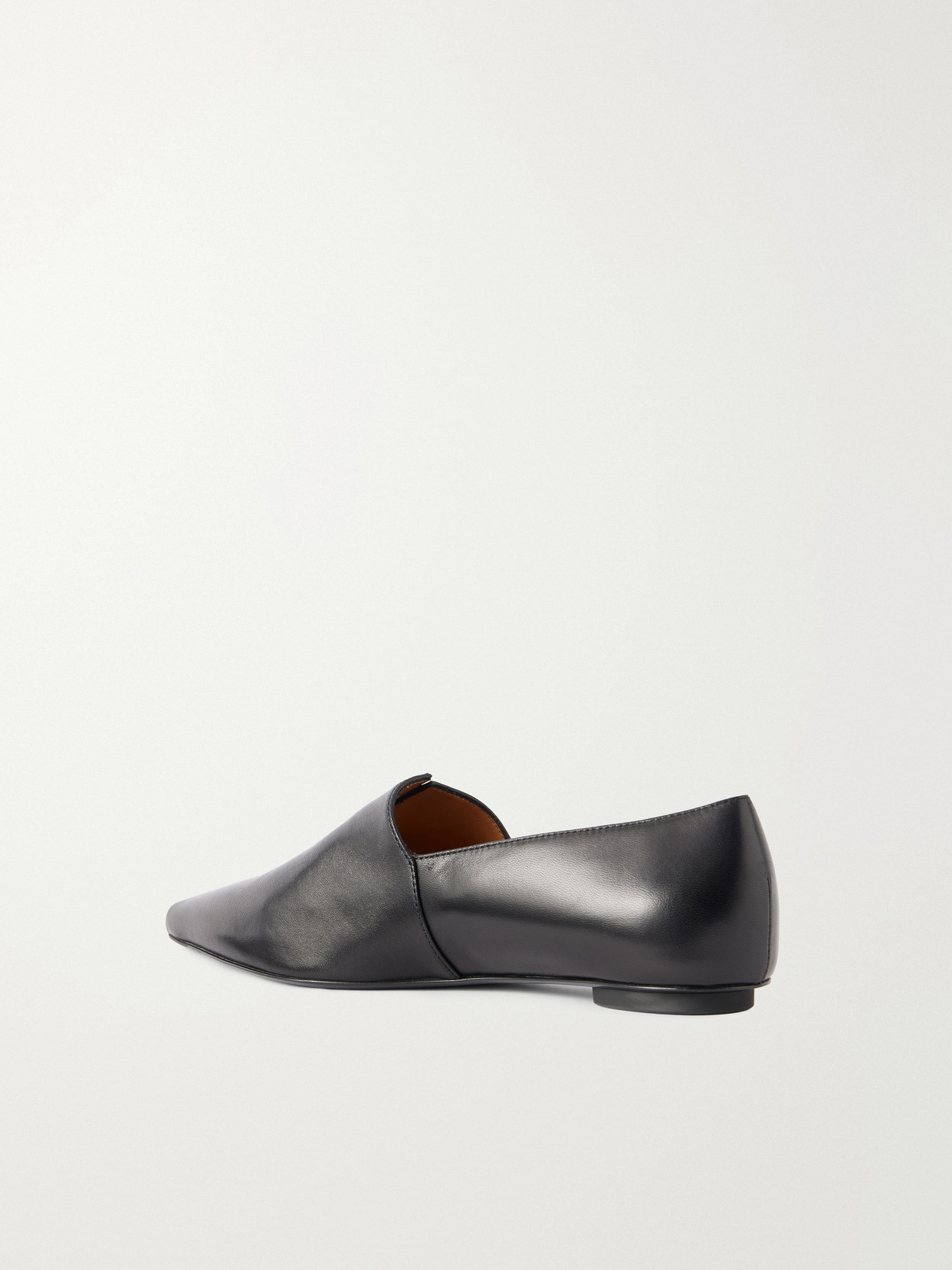 10K Leather Pointed-Toe Ballet Flats