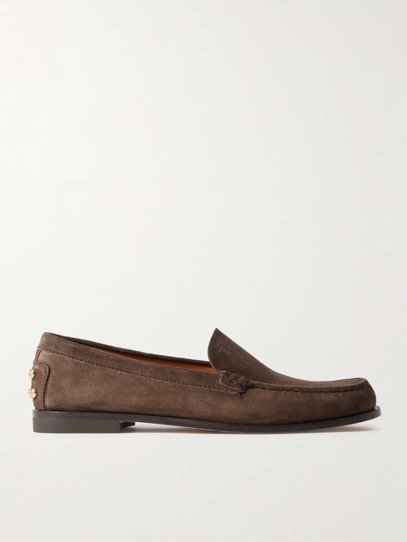 Tod's Studded Suede Loafers