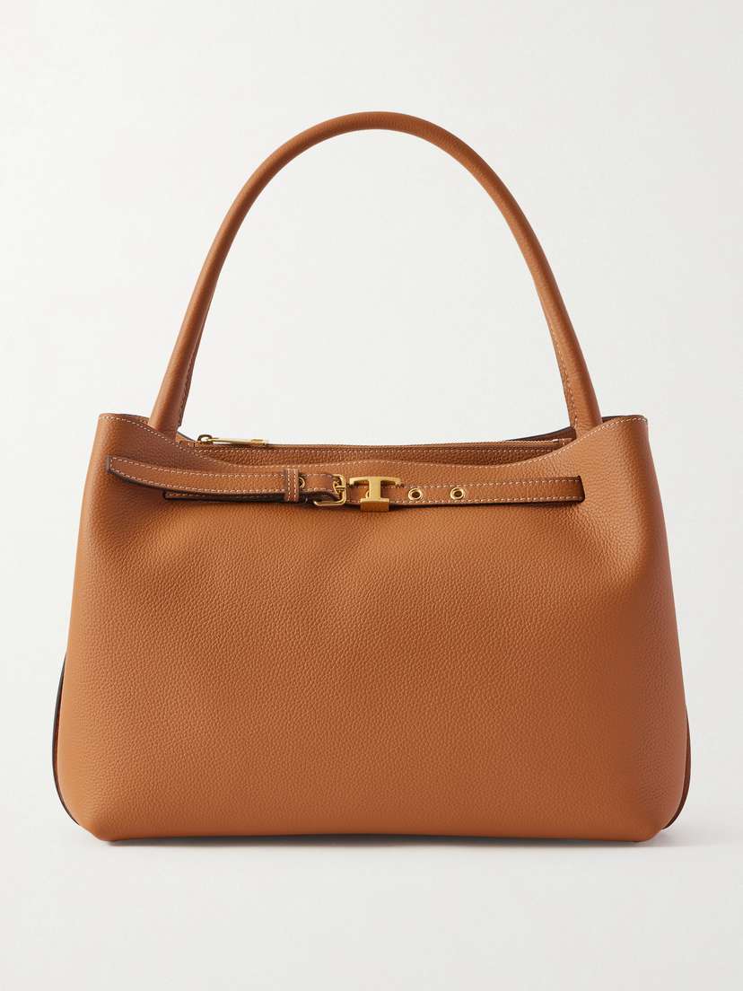 Tod's Small Belted Textured-leather Tote