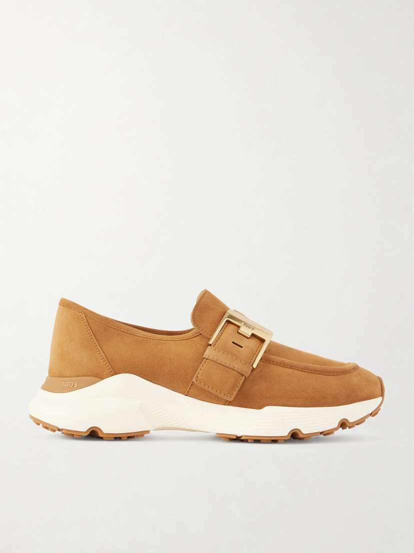 Tod's Buckled Suede Sneakers