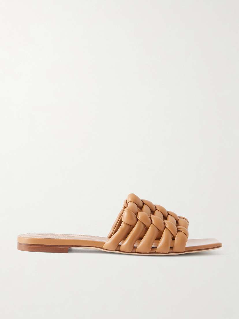 Tod's Padded Woven Leather Slides