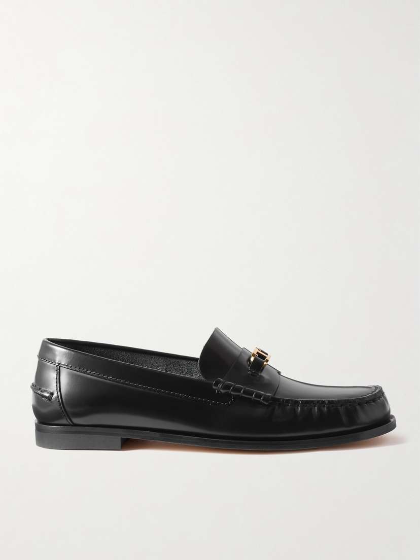 Tod's Embellished Glossed-leather Penny Loafers