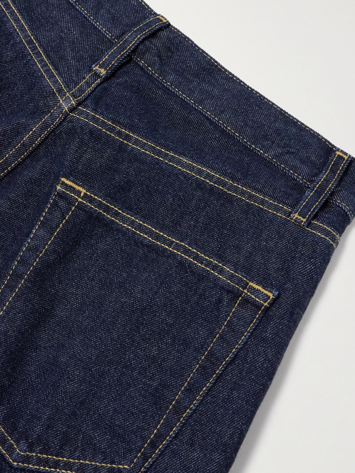 Frame The Vertical High-rise Straight-leg Jeans In Blue