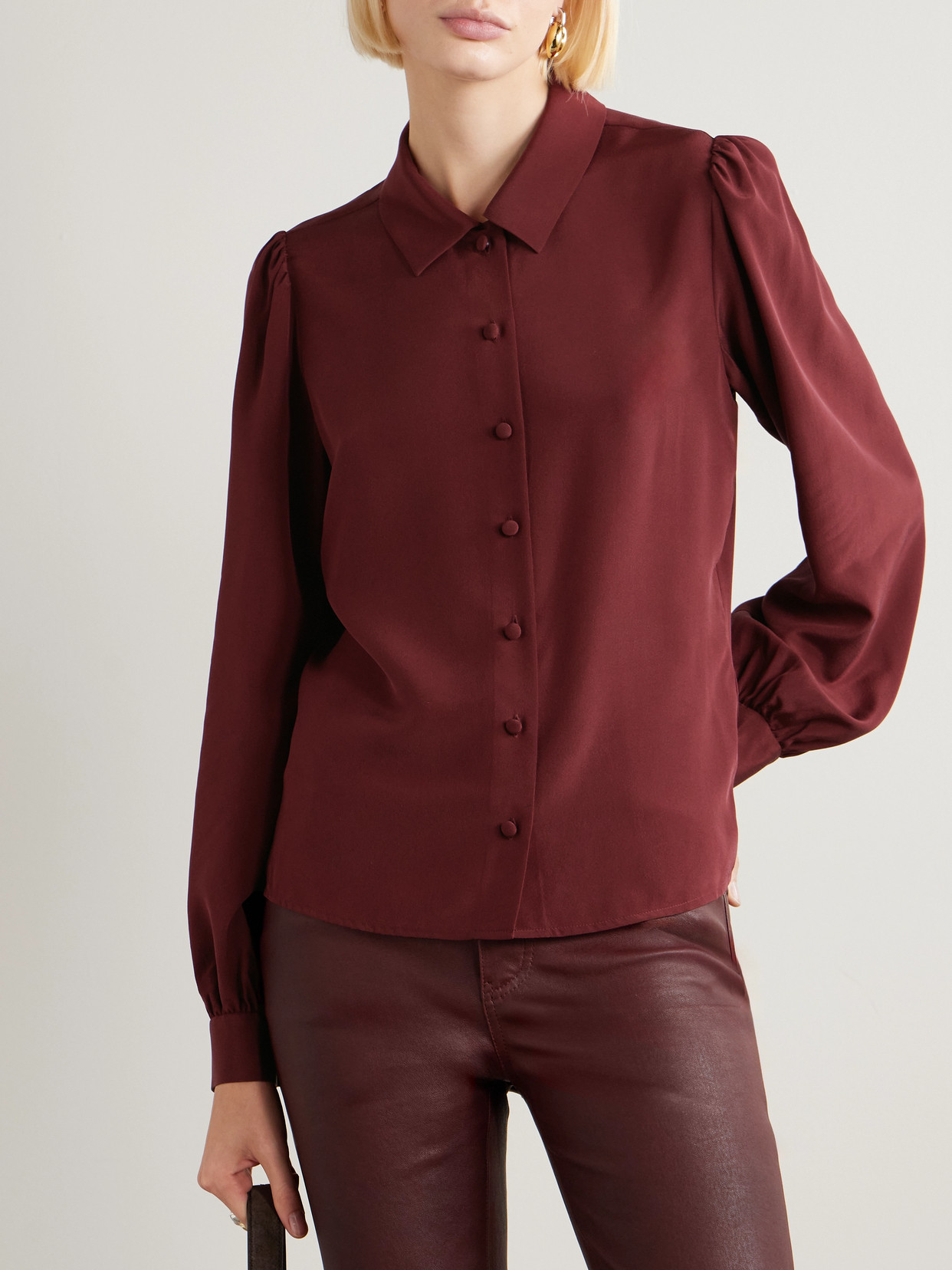 The Staple Silk-Crepe Blouse