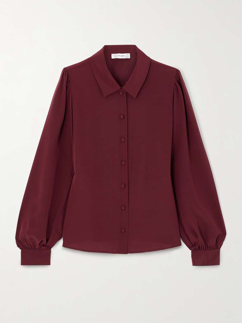 Frame The Staple Silk-crepe Blouse