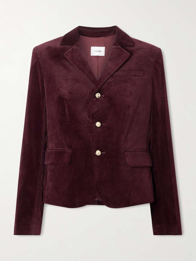 Frame City Darted Velvet Blazer