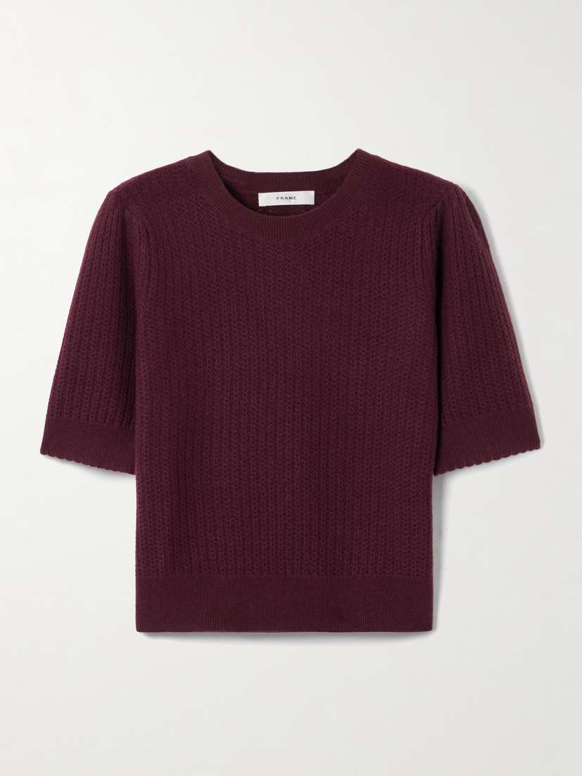 Frame Pointelle-knit Cashmere Sweater