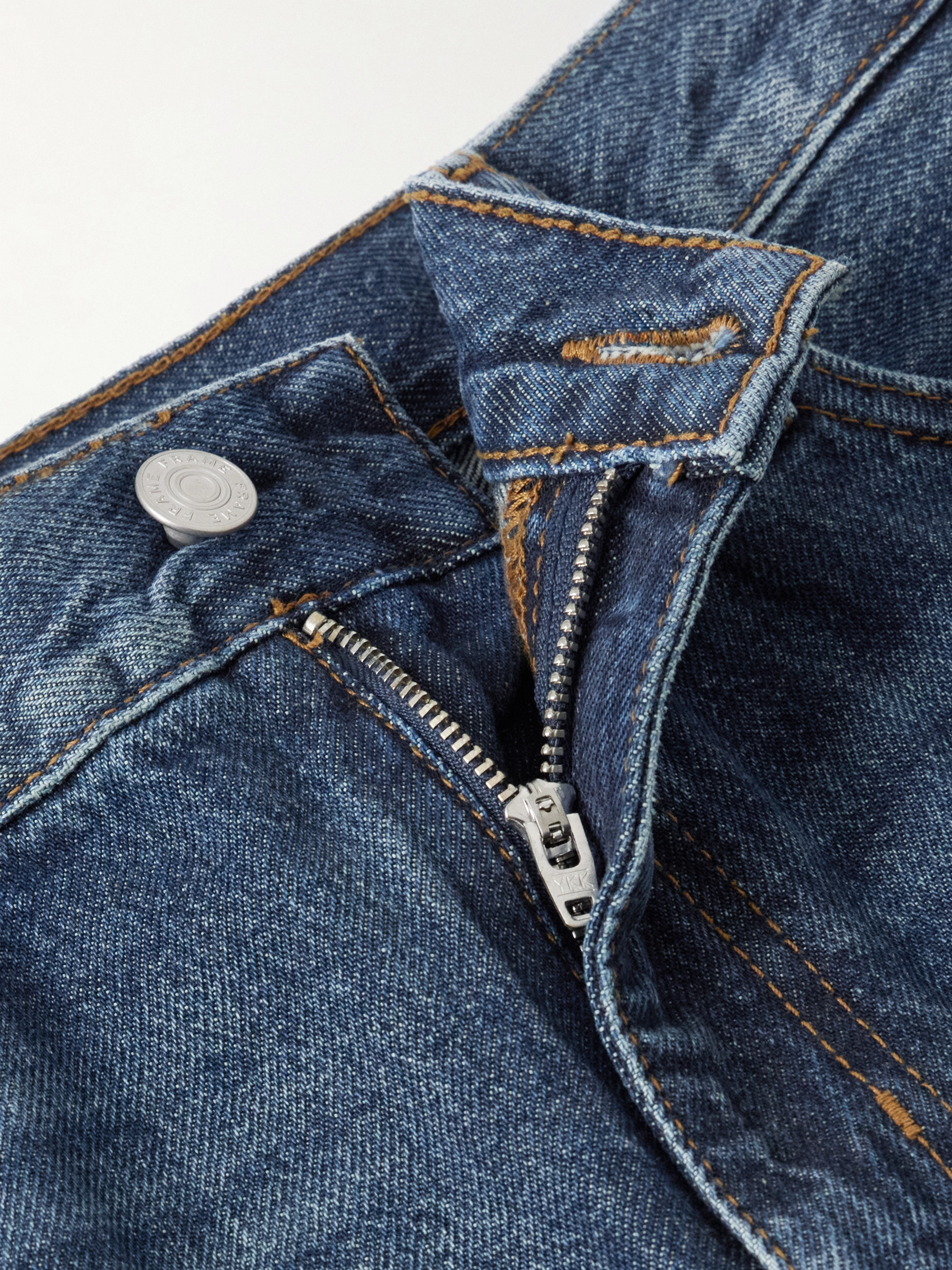 FRAME The Hang cropped mid-rise straight-leg jeans