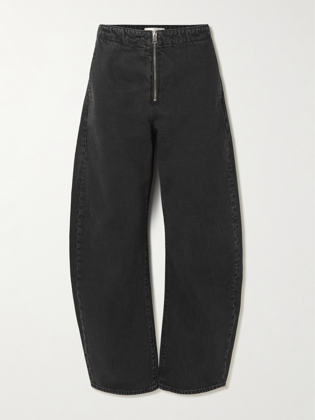 Frame The Zip High-rise Barrel-leg Jeans In Blue