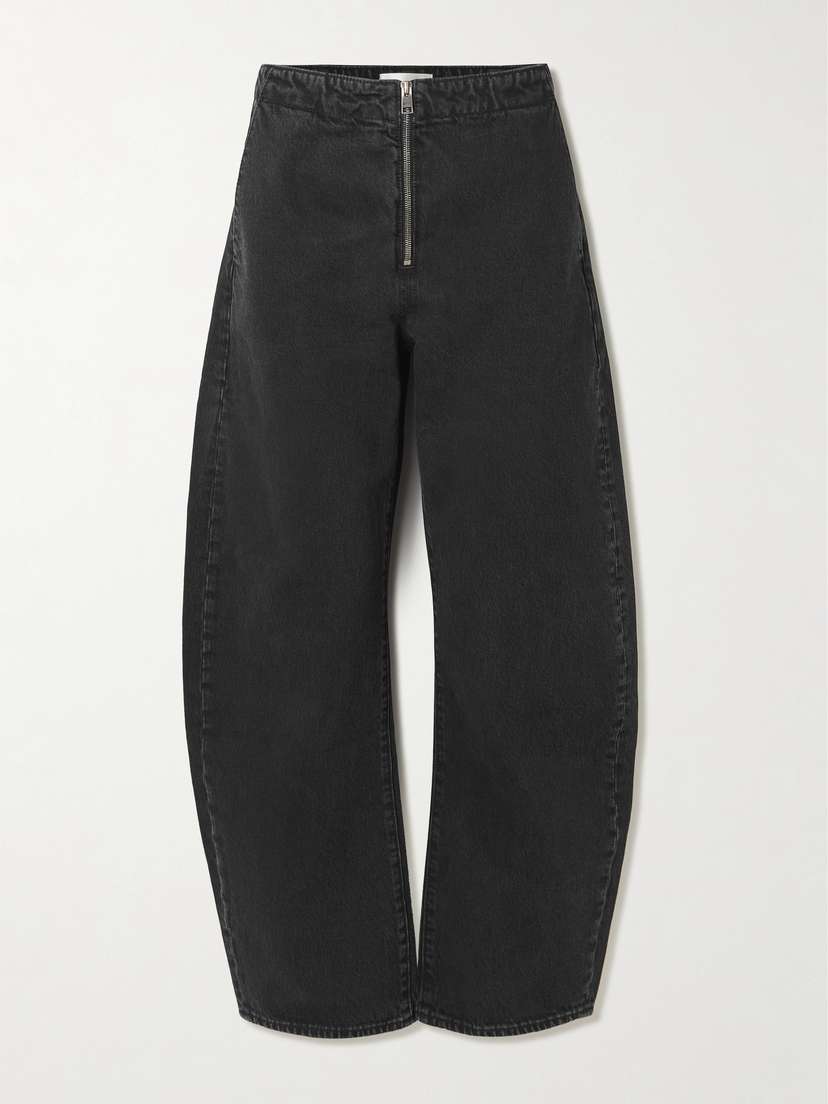 Frame The Zip High-rise Barrel-leg Jeans