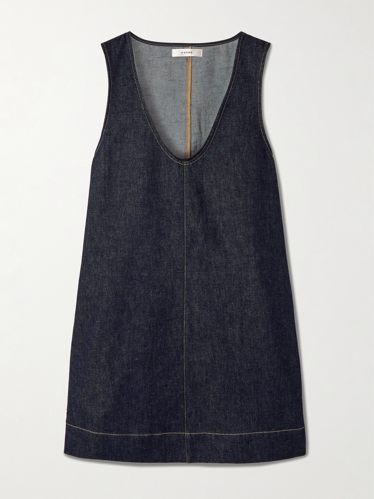 Frame The Form Denim Mini Dress In Blue