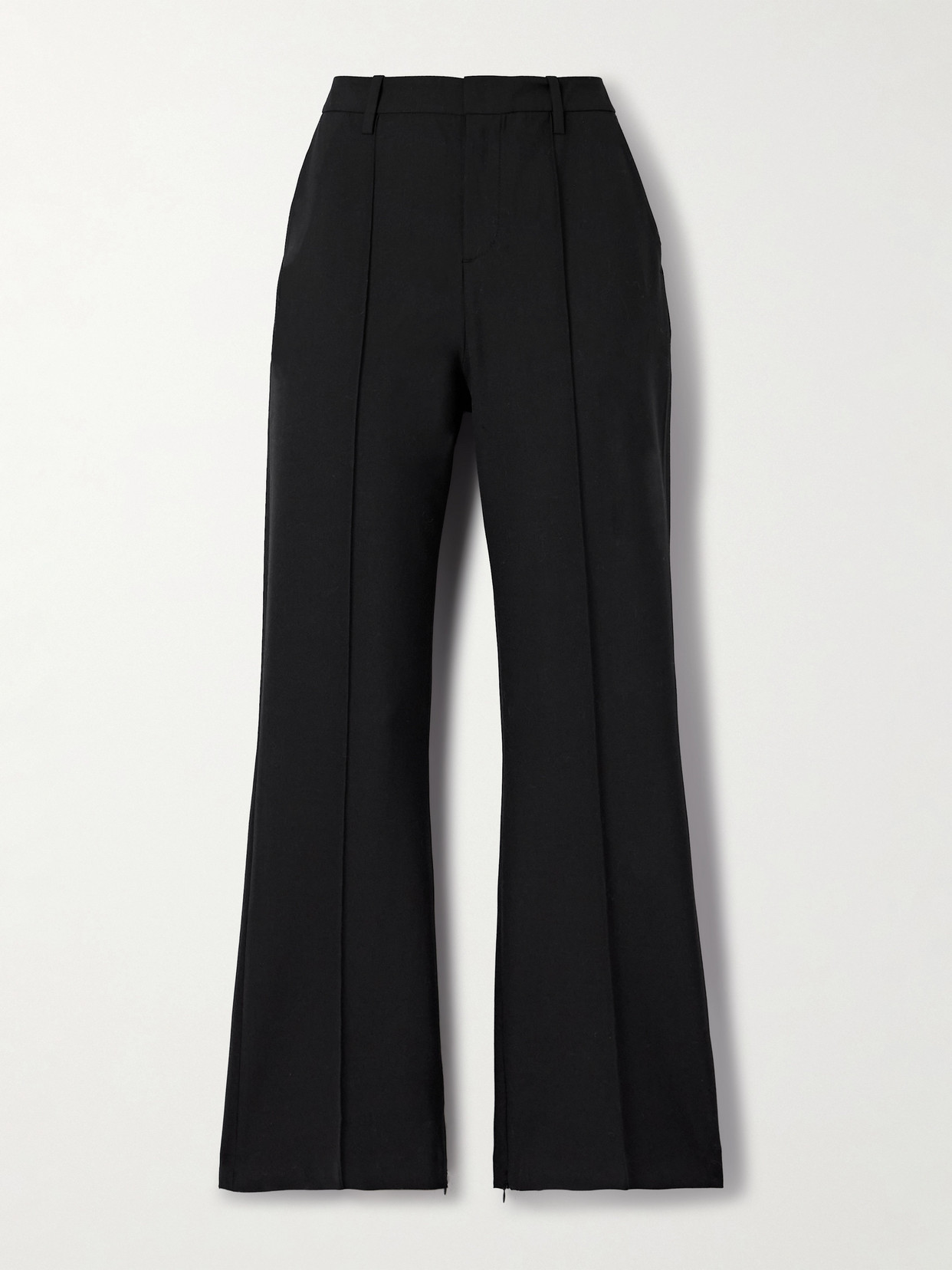 Frame The Slim Flare Woven Pants In Black