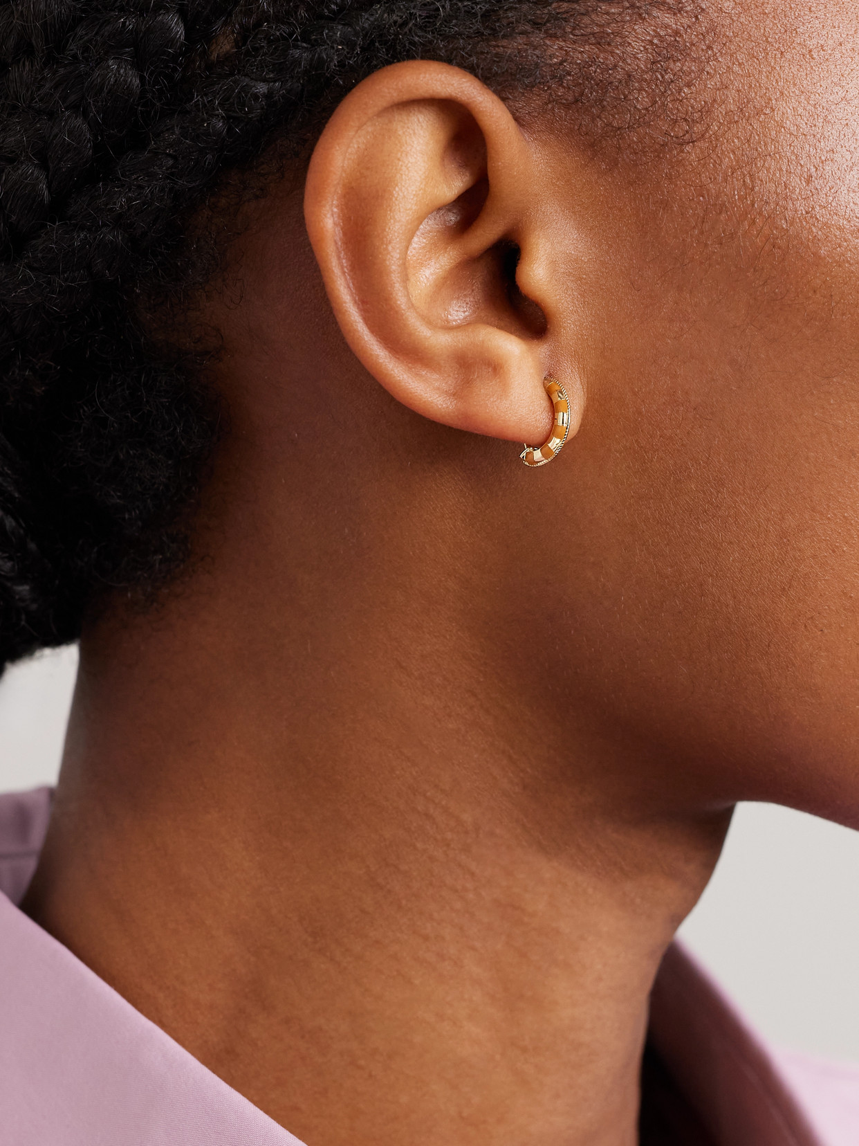 Yvonne Léon 9-karat Gold And Enamel Hoop Earrings In Gold
