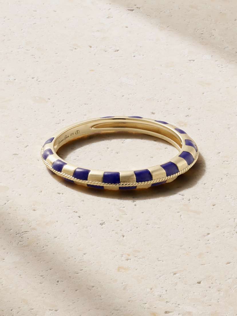Yvonne Léon Nano Alliance 9-karat Gold And Enamel Ring