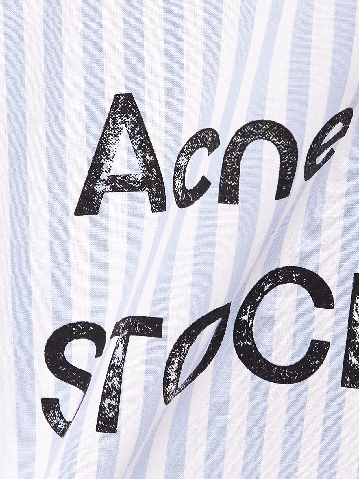 Acne Studios Oversized Printed Striped Cotton Oxford Shirt In Multi