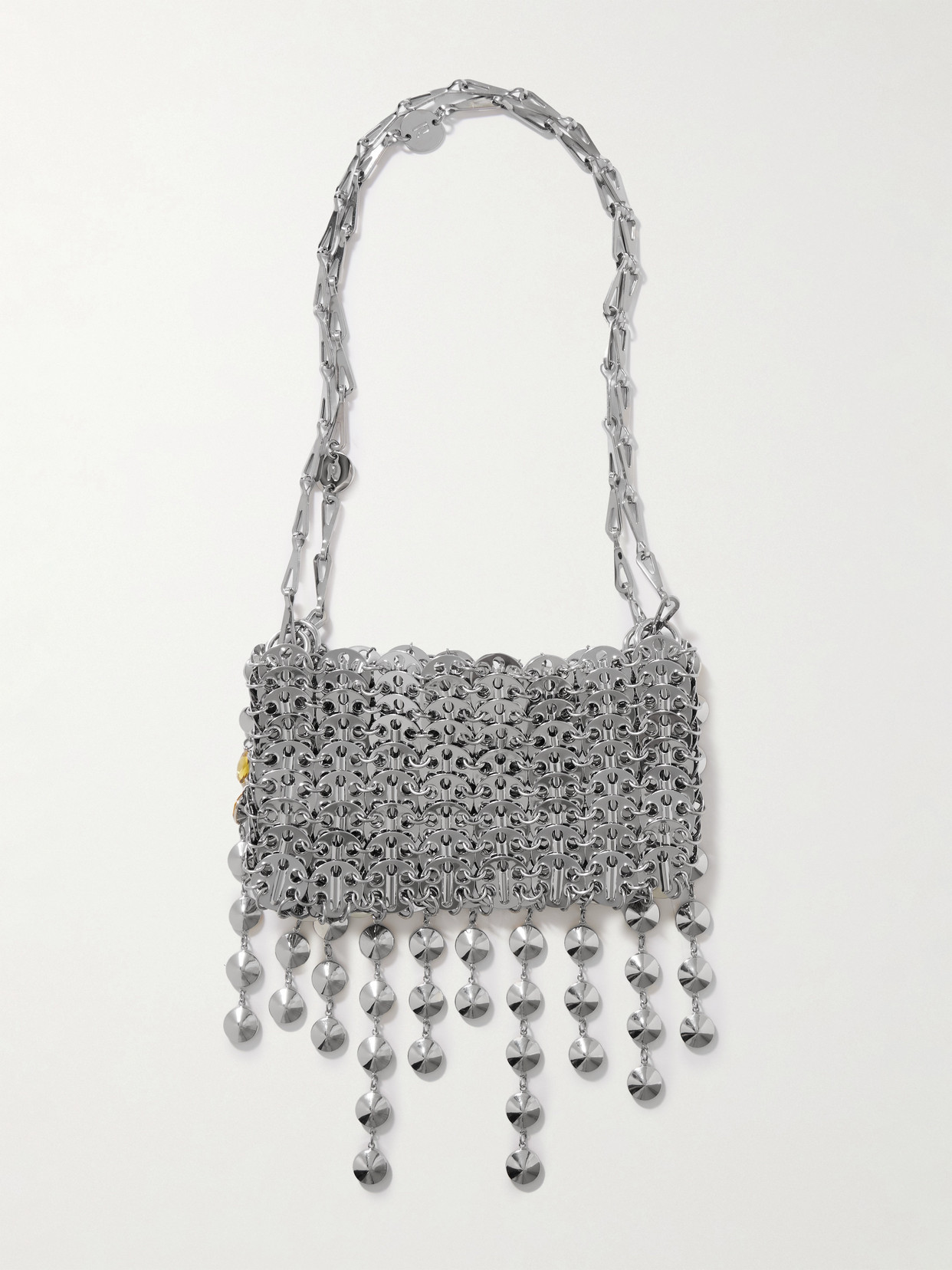 Rabanne 1969 Nano Crystal-embellished Chainmail Shoulder Bag In Gold