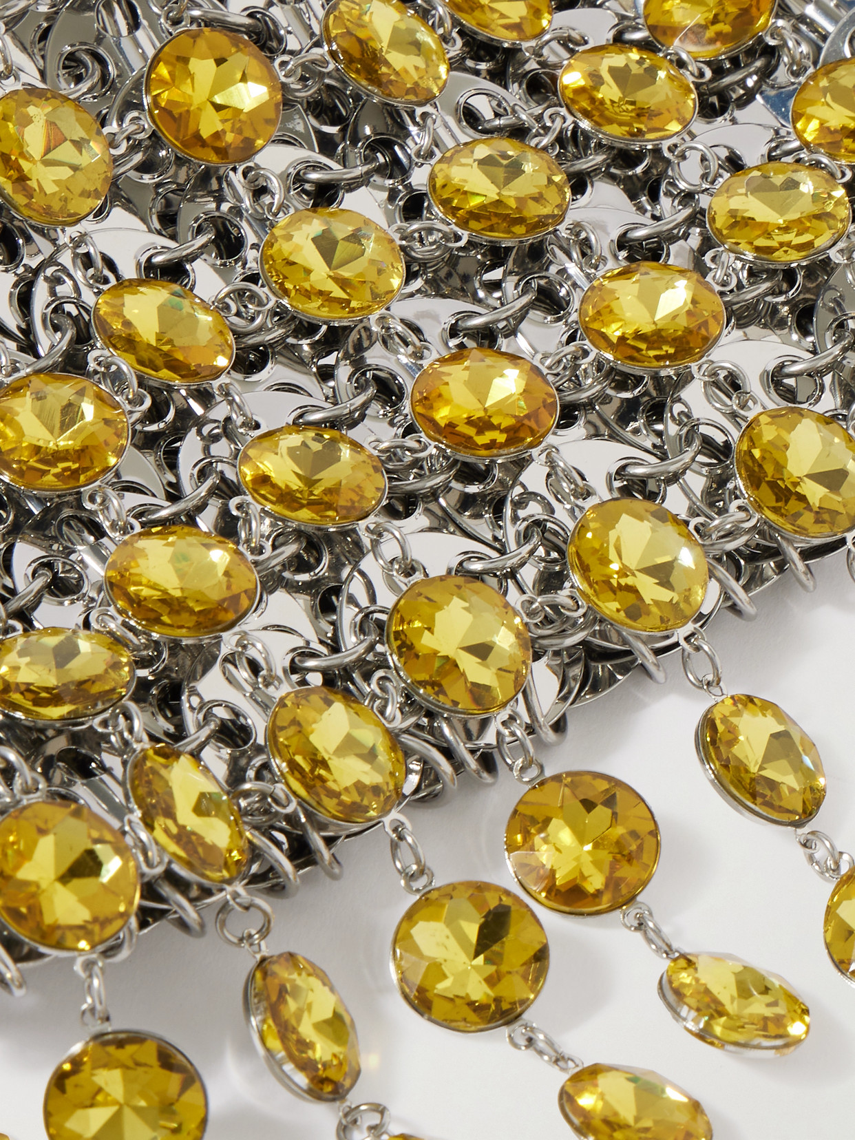 Rabanne 1969 Nano Crystal-embellished Chainmail Shoulder Bag In Gold