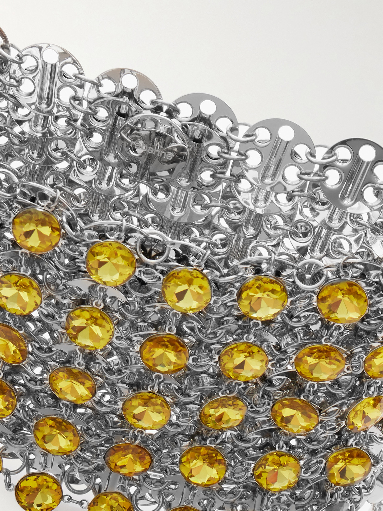Rabanne 1969 Nano Crystal-embellished Chainmail Shoulder Bag In Gold