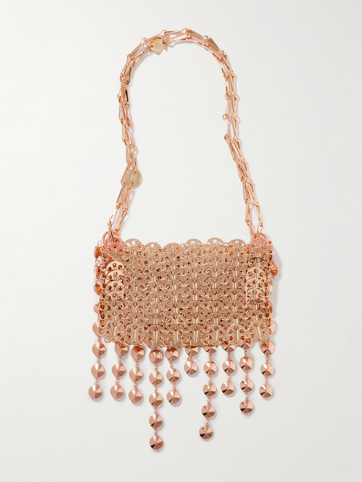 Rabanne 1969 Nano Crystal-embellished Chainmail Shoulder Bag In Pink