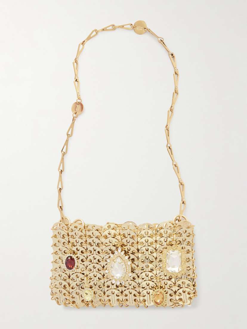 Rabanne Crystal-embellished Chainmail Shoulder Bag