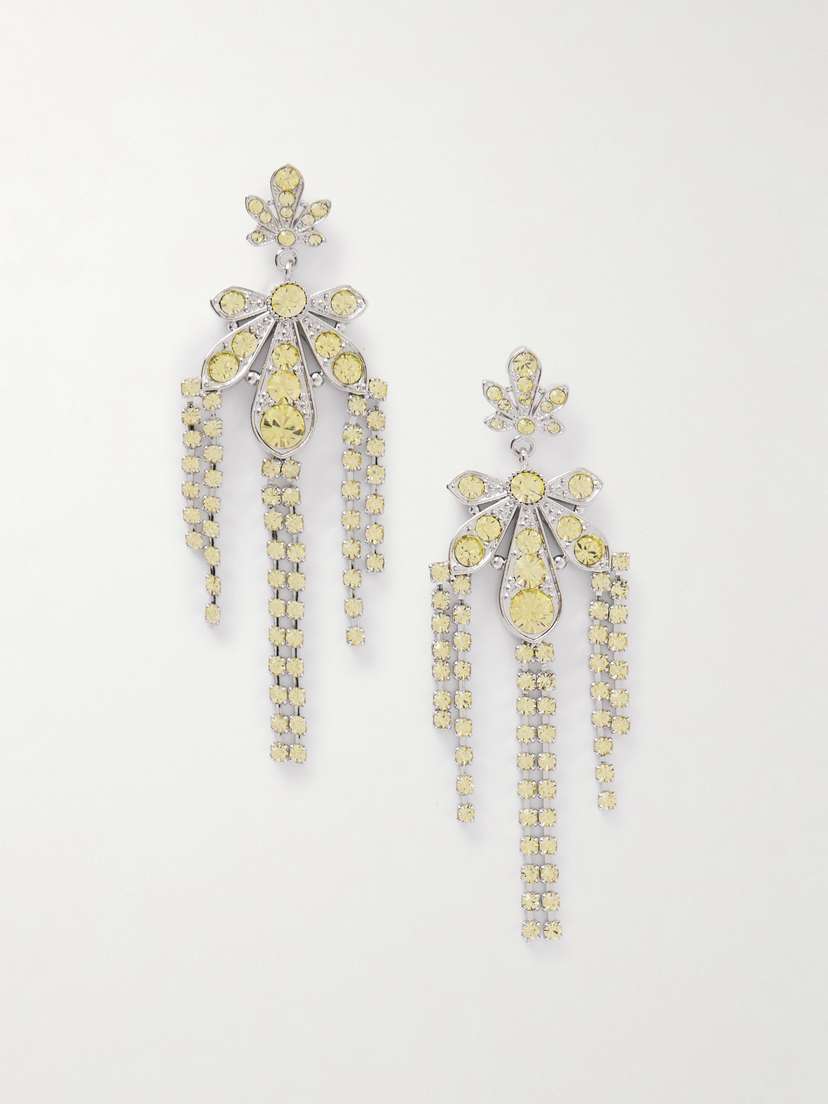 Rabanne Silver-tone Crystal Earrings