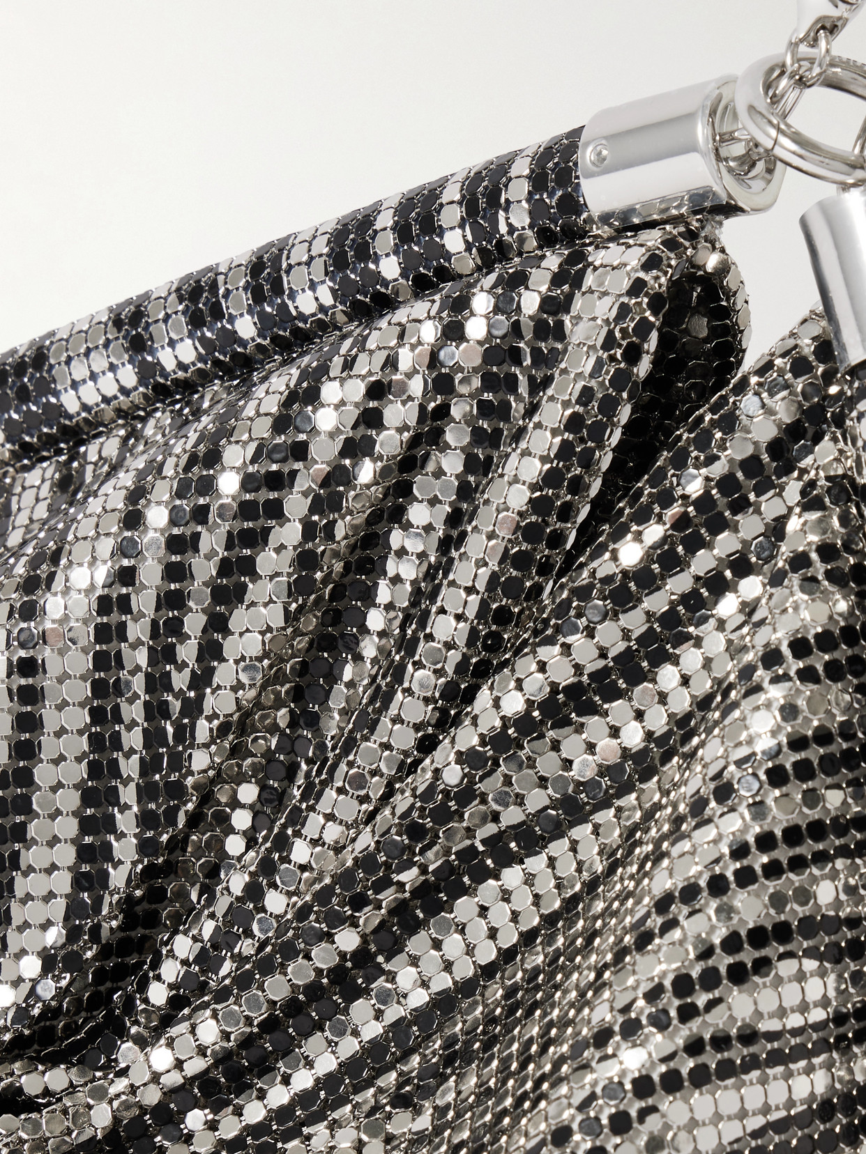 Pixel Zebra-Print Chainmail Tote