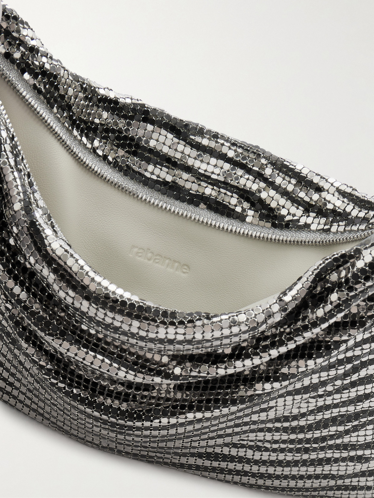 Pixel Zebra-Print Chainmail Tote