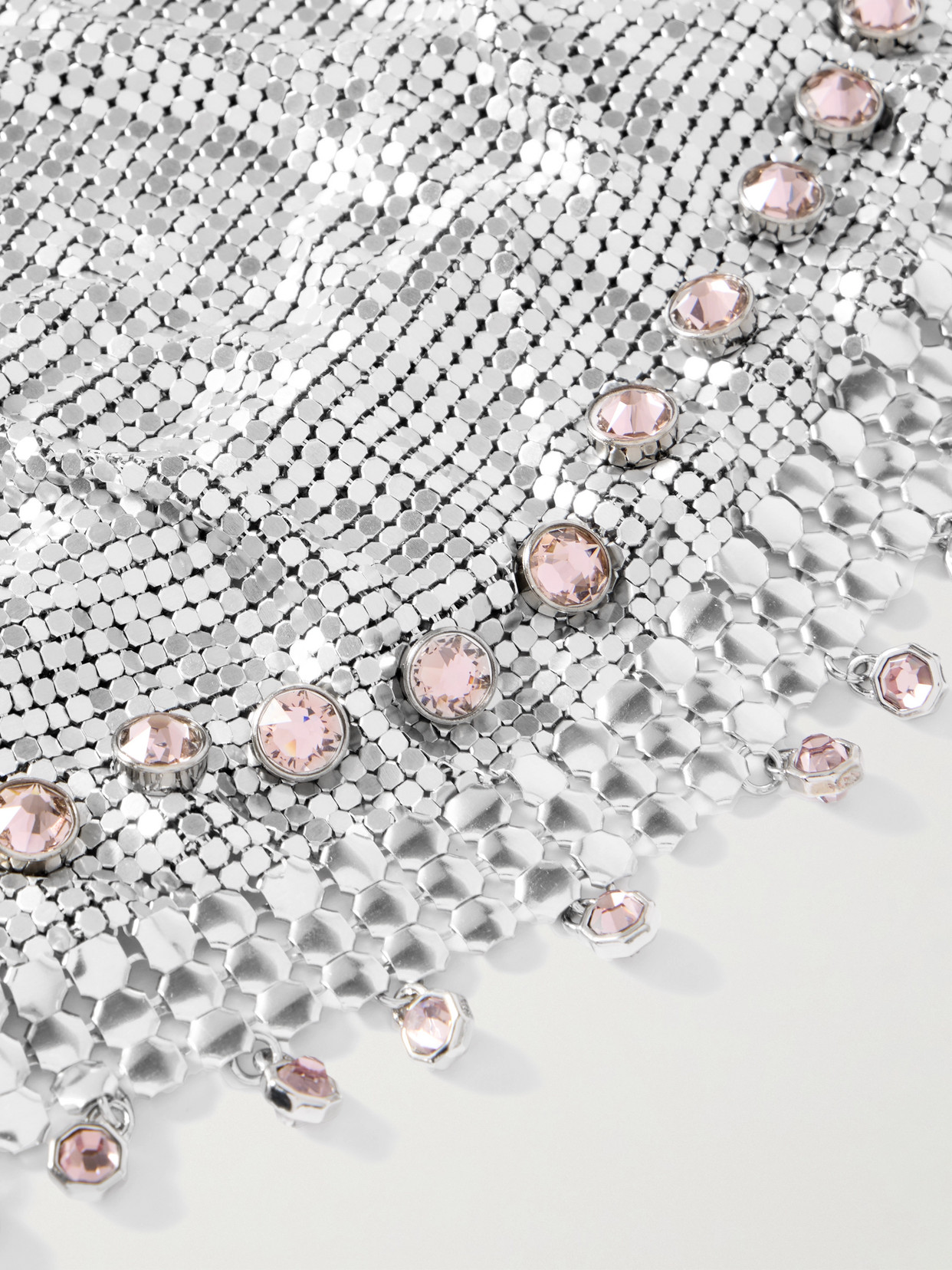 Rabanne Fringed Crystal-embellished Silver-tone Chainmail Hat In Silver