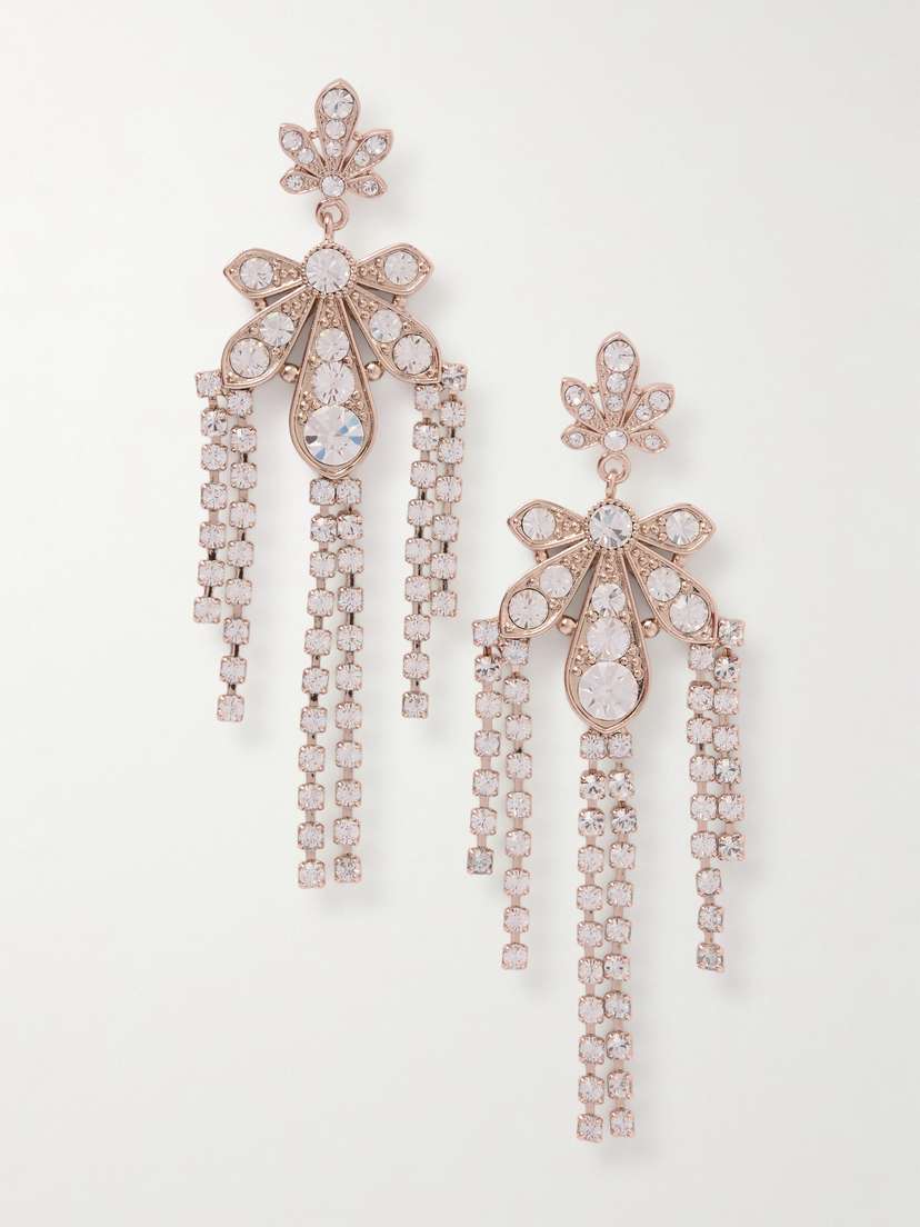 Rabanne Rose Gold-tone Crystal Earrings