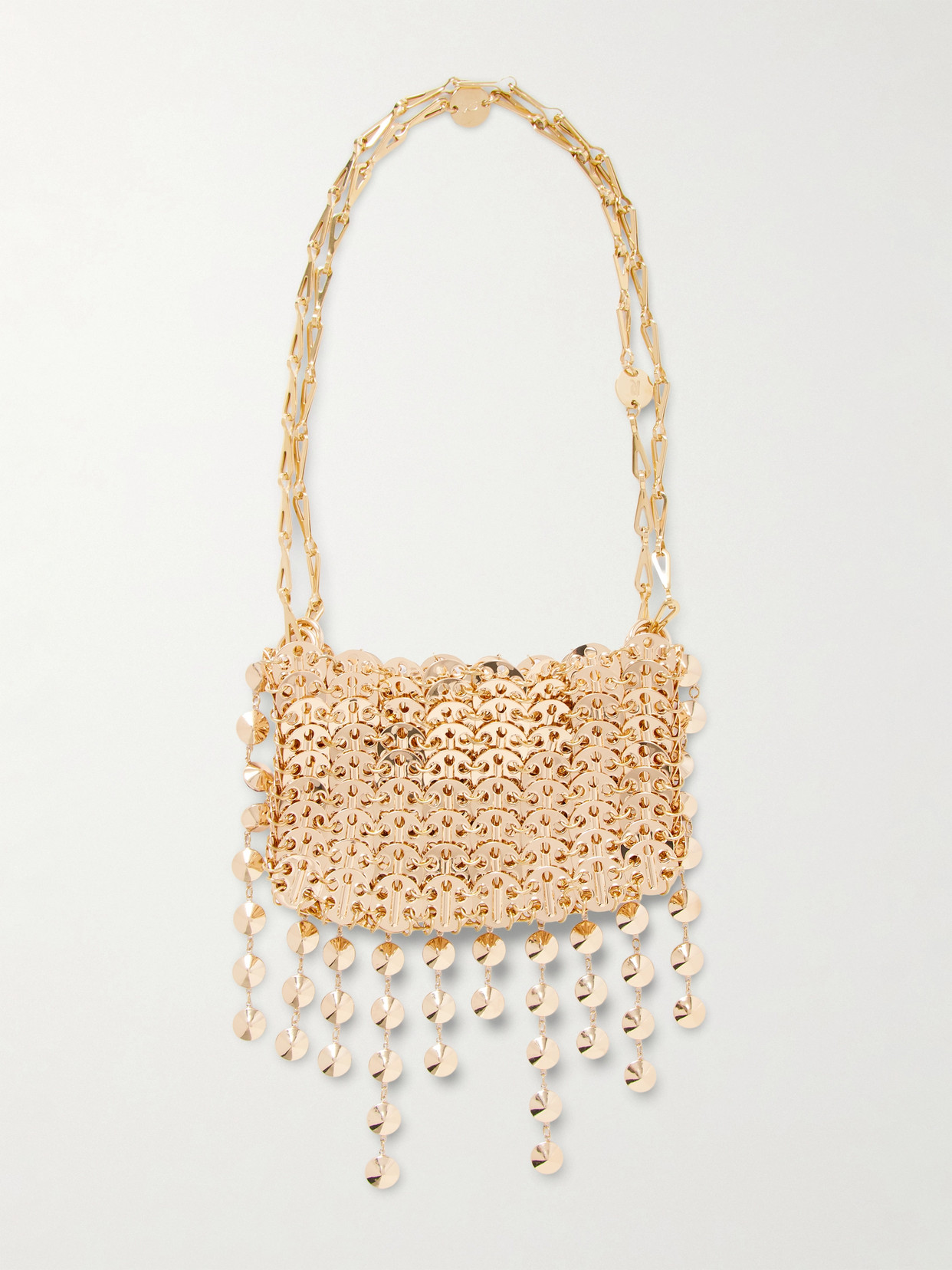 Rabanne Crystal-embellished Chainmail Shoulder Bag In Red