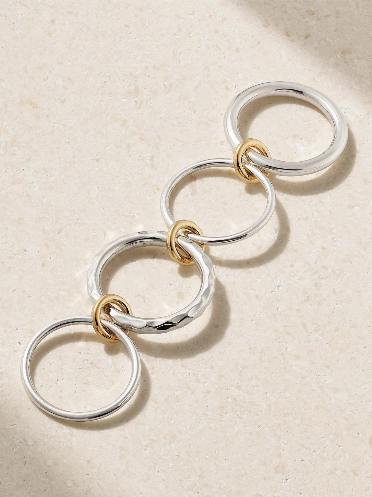 Spinelli Kilcollin Cici Petite Sterling Silver And 18-karat Gold Ring In Silver