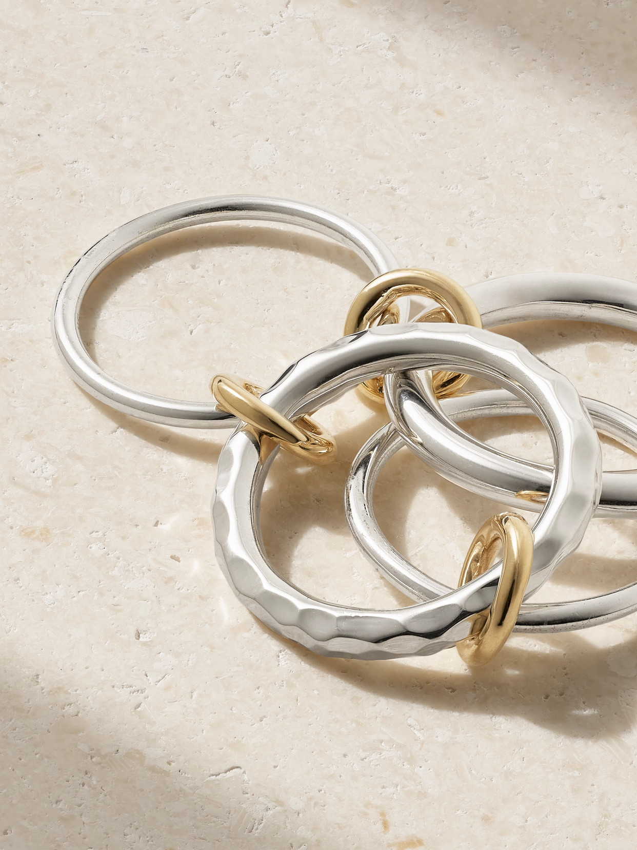 Spinelli Kilcollin Cici Petite Sterling Silver And 18-karat Gold Ring In Silver