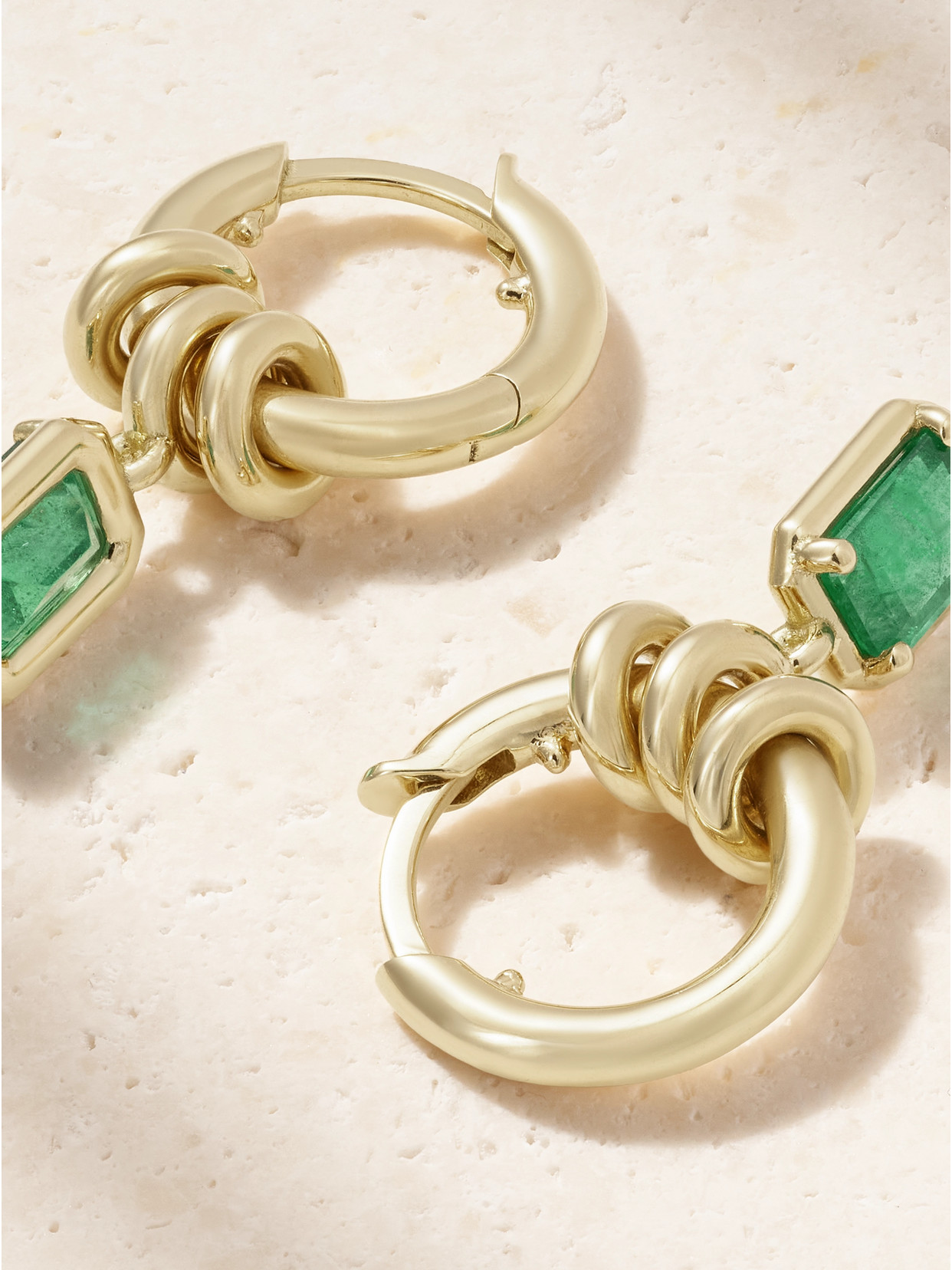 Spinelli Kilcollin Zahra 18-karat Gold Emerald Hoop Earrings In Gold