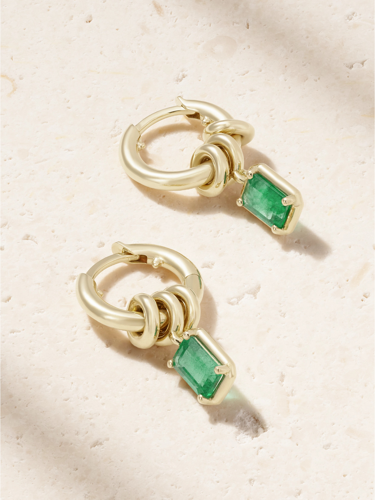 Spinelli Kilcollin Zahra 18-karat Gold Emerald Hoop Earrings In Gold