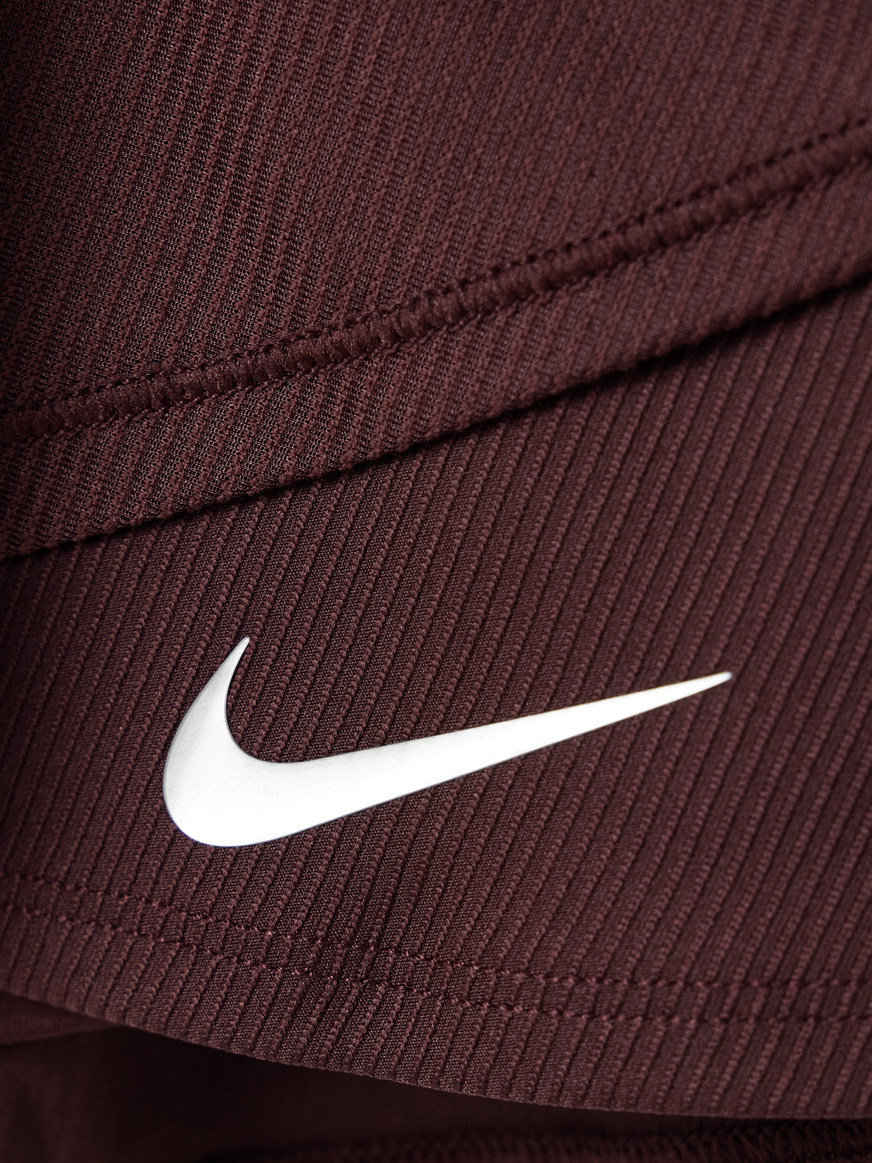 Nike Court Slam Layered Ribbed Dri-fit Tennis Skirt In Burgundy