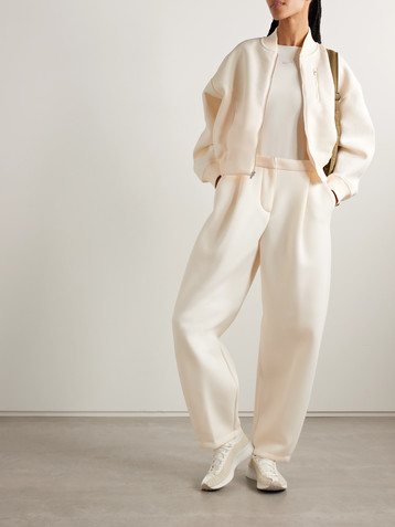 Nike Sportswear pleated modal-blend jersey barrel-leg pants