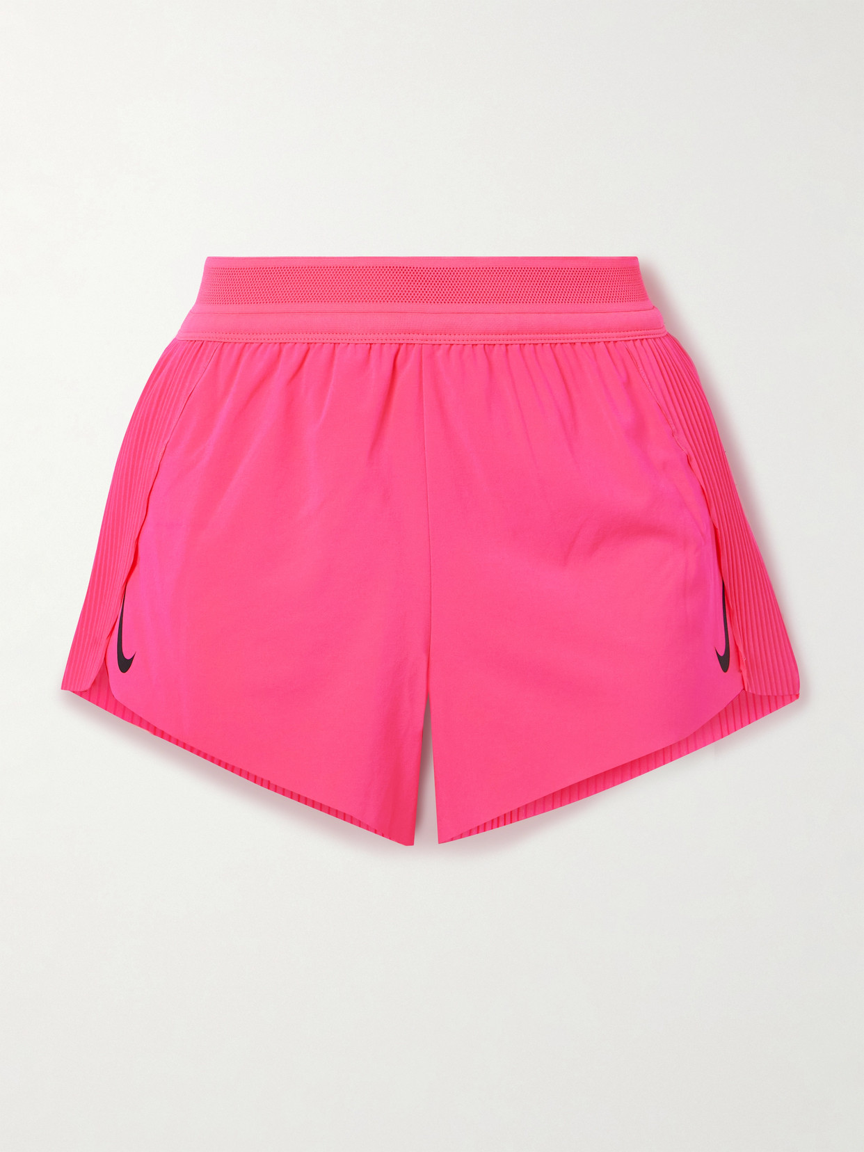 Nike Aeroswift Printed Plissé Dri-fit Adv Shorts In Pink
